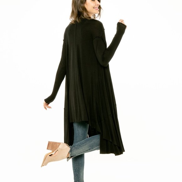 NWT Flowy Solid Cardigan MADE IN USA - Picture 5 of 8